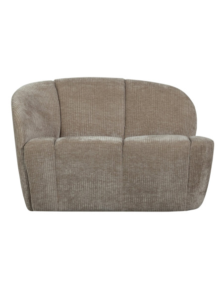 Banquette 2 places Mojo gauche tissu côtelé tissé sable foncé woood Banquette 2 places Mojo gauche tissu côtelé tissé sable foncé woood