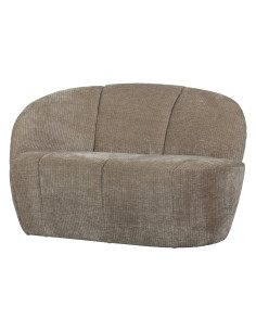 Banquette 2 places Mojo gauche tissu côtelé tissé sable foncé woood 2