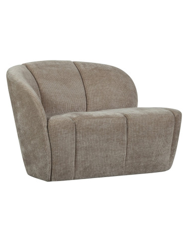 Banquette 2 places Mojo gauche tissu côtelé tissé sable foncé woood