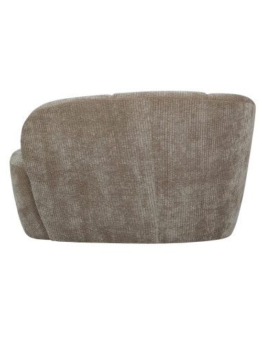 Banquette 2 places Mojo gauche tissu côtelé tissé sable foncé woood
