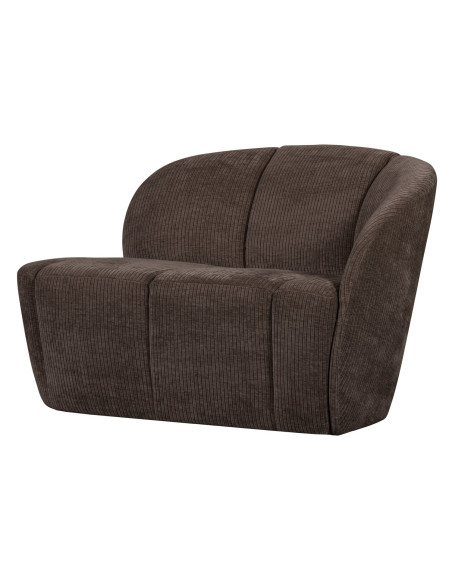 Banquette 2 places Mojo Droite tissu côtelé tissé brun woood Banquette 2 places Mojo Droite tissu côtelé tissé brun woood