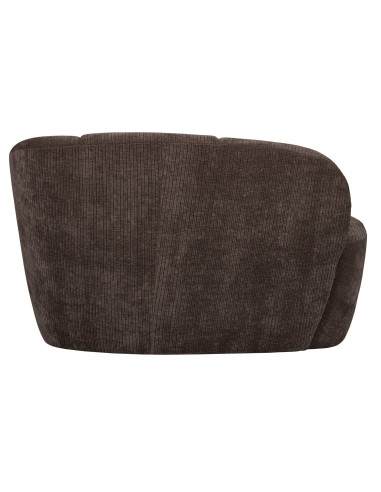 Banquette 2 places Mojo Droite tissu côtelé tissé brun woood