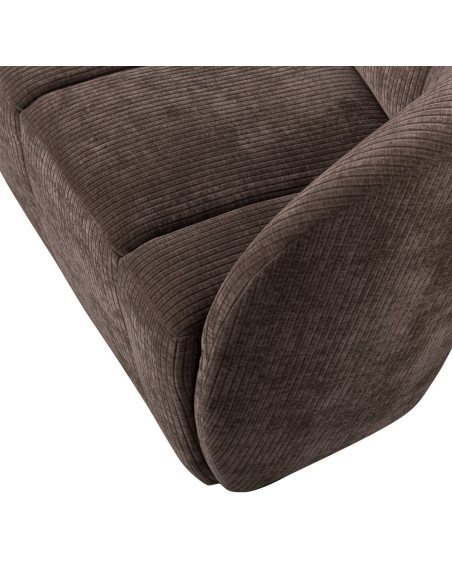 Banquette 2 places Mojo Droite tissu côtelé tissé brun woood Banquette 2 places Mojo Droite tissu côtelé tissé brun woood