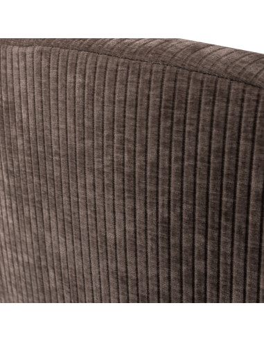 Banquette 2 places Mojo Droite tissu côtelé tissé brun woood
