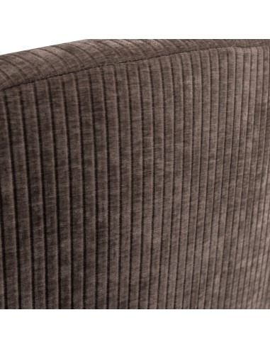 Banquette 2 places Mojo gauche tissu côtelé tissé brun woood