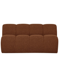 Banquette de table Mojo 164cm tissu bouclé mélangé brun rouille woood