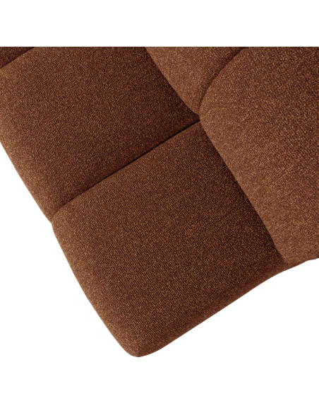Banquette de table Mojo 164cm tissu bouclé mélangé brun rouille woood Banquette de table Mojo 164cm tissu bouclé mélangé brun rouille woood