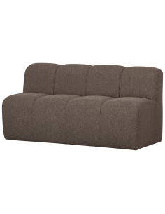 Banquette de table Mojo 164cm tissu bouclé mélangé brun woood 2