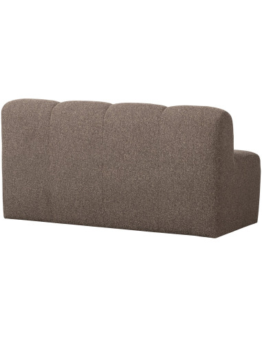 Banquette de table Mojo 164cm tissu bouclé mélangé brun woood