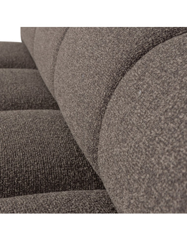 Banquette de table Mojo 164cm tissu bouclé mélangé brun woood