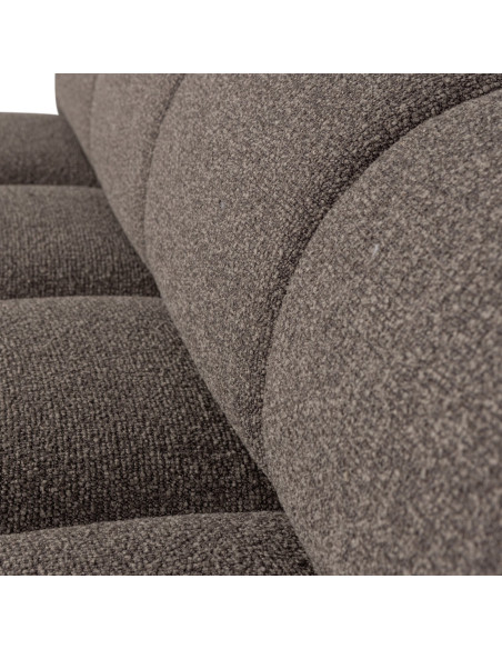 Banquette de table Mojo 164cm tissu bouclé mélangé brun woood Banquette de table Mojo 164cm tissu bouclé mélangé brun woood