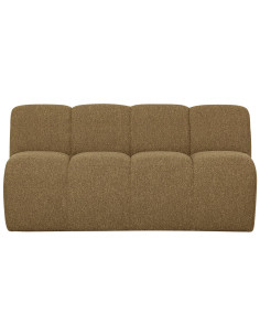 Banquette de table Mojo 164cm tissu bouclé mélangé jaune brun woood