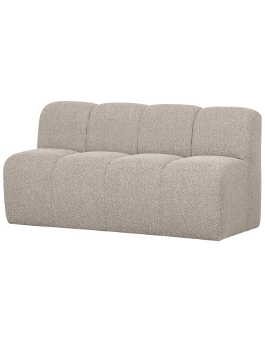 Banquette de table Mojo 164cm tissu bouclé mélangé beige woood