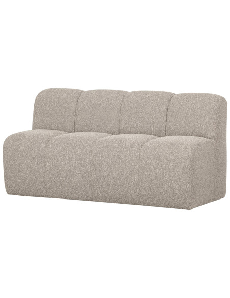Banquette de table Mojo 164cm tissu bouclé mélangé beige woood