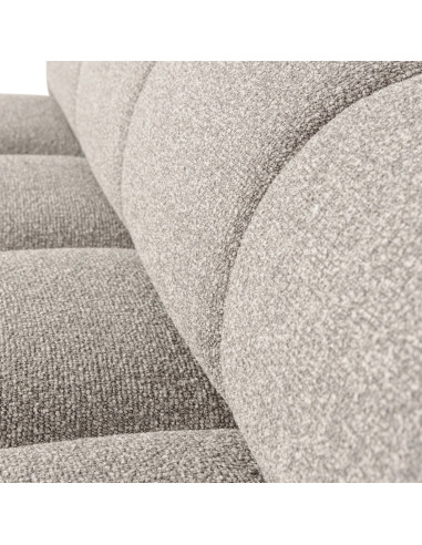 Banquette de table Mojo 164cm tissu bouclé mélangé beige woood