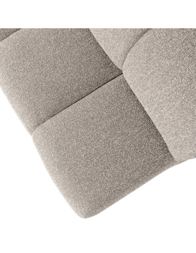 Banquette de table Mojo 164cm tissu bouclé mélangé beige woood