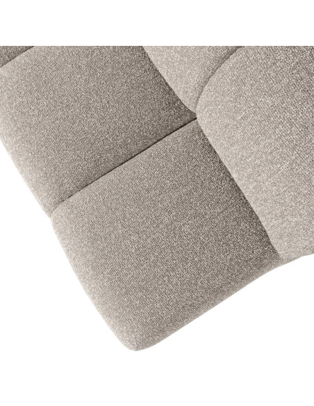Banquette de table Mojo 164cm tissu bouclé mélangé beige woood