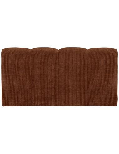 Banquette de table Mojo 164cm tissu côtelé tissé brun woood