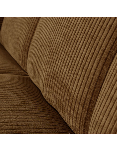 Banquette de table Mojo 164cm tissu côtelé tissé jaune miel woood Banquette de table Mojo 164cm tissu côtelé tissé jaune miel woood