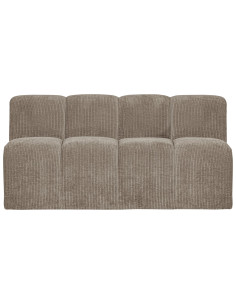 Banquette de table Mojo 164cm tissu côtelé tissé sable woood