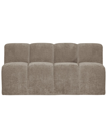 Banquette de table Mojo 164cm tissu côtelé tissé sable woood