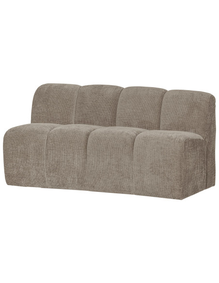 Banquette de table Mojo 164cm tissu côtelé tissé sable woood