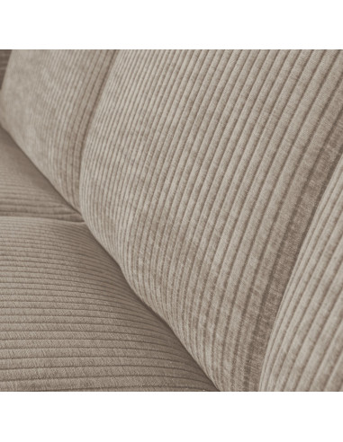 Banquette de table Mojo 164cm tissu côtelé tissé sable woood