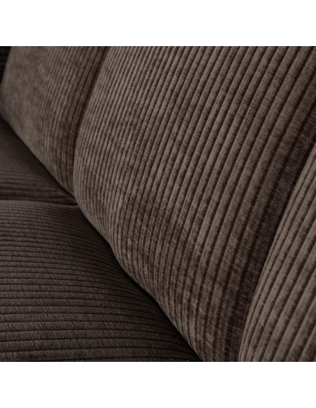 Banquette de table Mojo 164cm tissu côtelé tissé brun woood Banquette de table Mojo 164cm tissu côtelé tissé brun woood