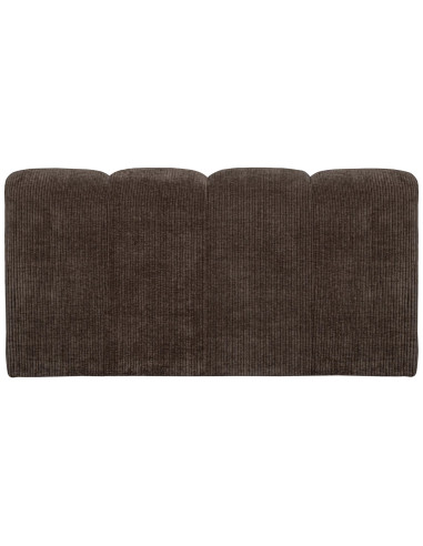 Banquette de table Mojo 164cm tissu côtelé tissé brun woood