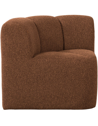 Banc à manger angle Mojo tissu bouclé mélangé brun rouille woood