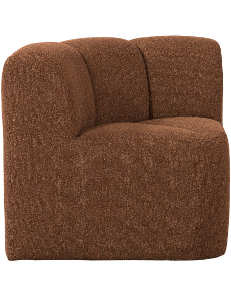 Banc à manger angle Mojo tissu bouclé mélangé brun rouille woood Banc à manger angle Mojo tissu bouclé mélangé brun rouille woood