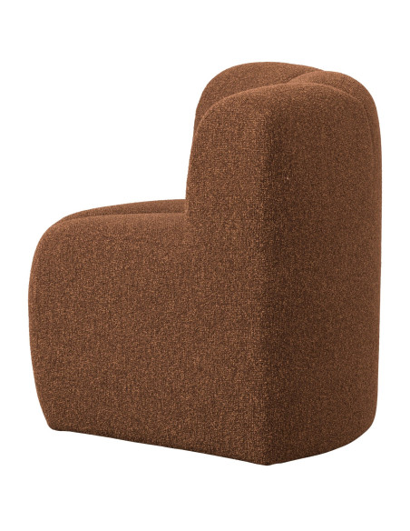 Banc à manger angle Mojo tissu bouclé mélangé brun rouille woood Banc à manger angle Mojo tissu bouclé mélangé brun rouille woood