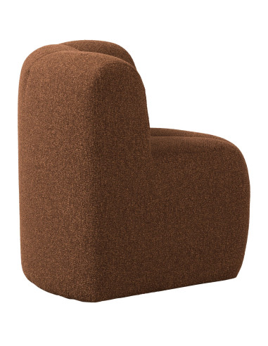 Banc à manger angle Mojo tissu bouclé mélangé brun rouille woood