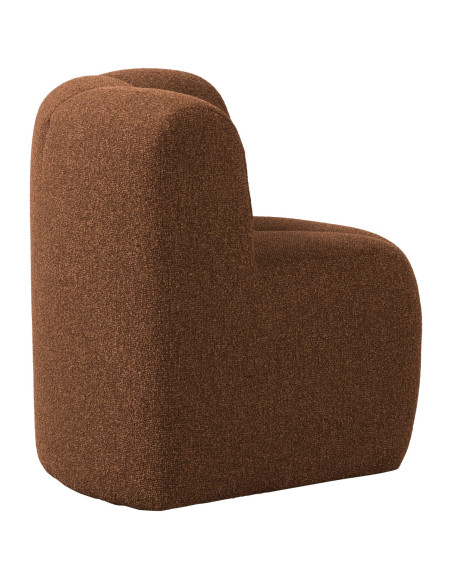 Banc à manger angle Mojo tissu bouclé mélangé brun rouille woood Banc à manger angle Mojo tissu bouclé mélangé brun rouille woood