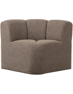 Banc à manger angle Mojo tissu bouclé mélangé brun woood