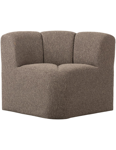 Banc à manger angle Mojo tissu bouclé mélangé brun woood Banc à manger angle Mojo tissu bouclé mélangé brun woood