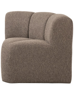Banc à manger angle Mojo tissu bouclé mélangé brun woood 2