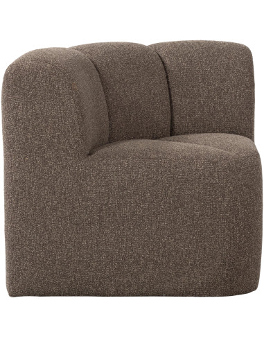 Banc à manger angle Mojo tissu bouclé mélangé brun woood