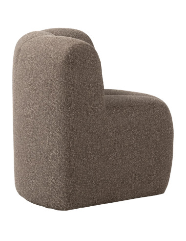 Banc à manger angle Mojo tissu bouclé mélangé brun woood