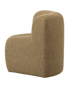 Banc à manger angle Mojo tissu bouclé mélangé jaune brun woood 2