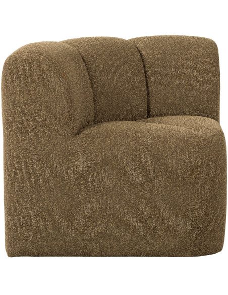 Banc à manger angle Mojo tissu bouclé mélangé jaune brun woood Banc à manger angle Mojo tissu bouclé mélangé jaune brun woood