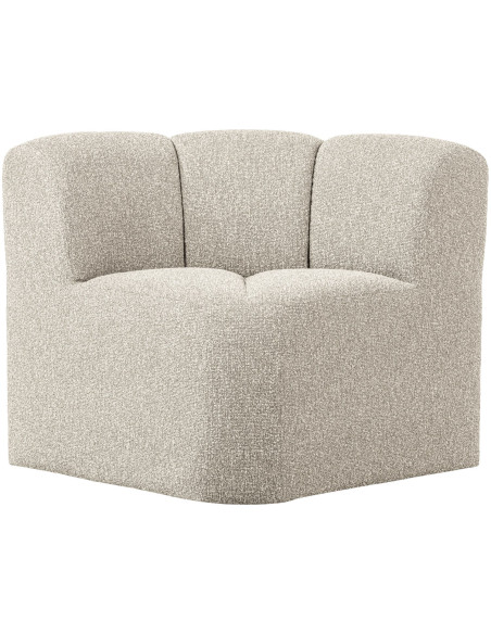 Banc à manger angle Mojo tissu bouclé mélangé beige woood Banc à manger angle Mojo tissu bouclé mélangé beige woood