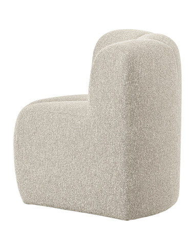 Banc à manger angle Mojo tissu bouclé mélangé beige woood