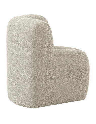Banc à manger angle Mojo tissu bouclé mélangé beige woood