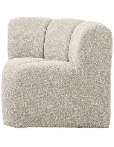 Banc à manger angle Mojo tissu bouclé mélangé beige woood