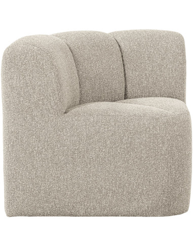 Banc à manger angle Mojo tissu bouclé mélangé beige woood