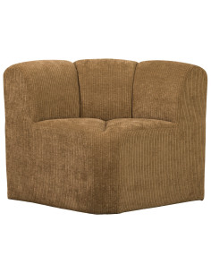 Banc à manger angle Mojo tissu côtelé tissé jaune miel woood