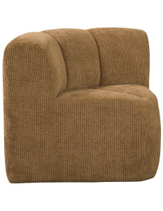 Banc à manger angle Mojo tissu côtelé tissé jaune miel woood 2