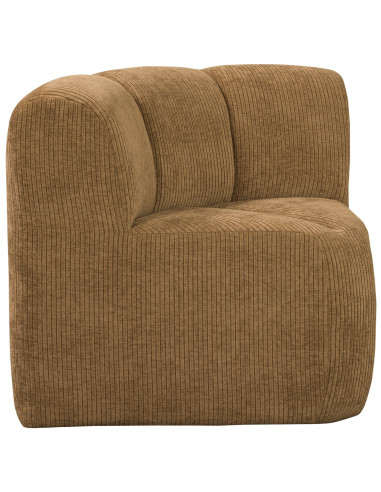 Banc à manger angle Mojo tissu côtelé tissé jaune miel woood