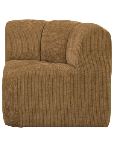 Banc à manger angle Mojo tissu côtelé tissé jaune miel woood